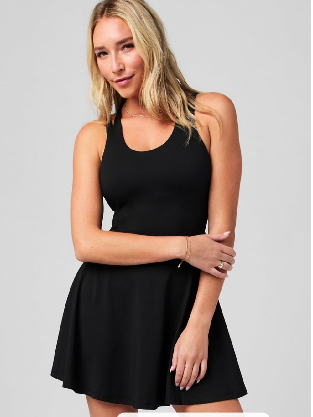Fabletics Black Boost Performance Classic Mini Dress